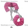 Esposas de metal con peluche fucsia